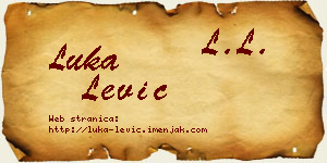 Luka Lević vizit kartica